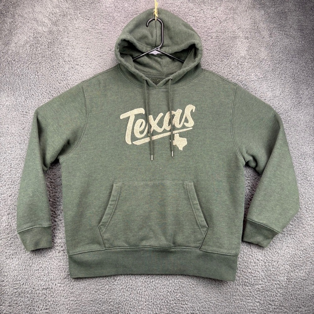 State‎ Of Mine Texas Green Hoodie Mens Large Pullover Sweatshirt